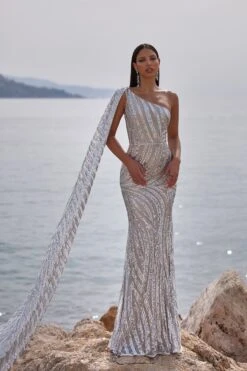 Laurine - Silver 15 Laurine - Silver -Luxury Evening Wear Store 109 e9a28c72 5a7c 4108 8de3 2c5843f54779