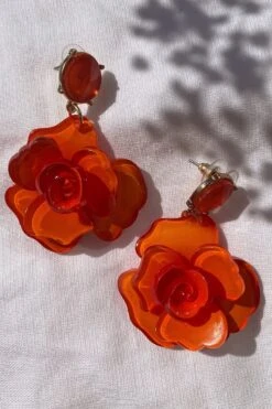 Camilla Orange Acrylic Flower Earrings 13 Camilla Orange Acrylic Flower Earrings -Luxury Evening Wear Store 10 63b4a31b c990 4225 84d7 e7cd39a9e598
