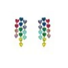 Adena Multicoloured Trio Heart Earrings