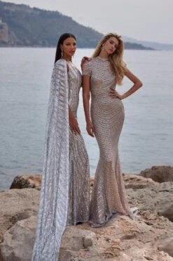 Laurine - Silver 20 Laurine - Silver -Luxury Evening Wear Store 115 4c09a0d7 ca8b 4518 95e2 45b2a05e1e1f