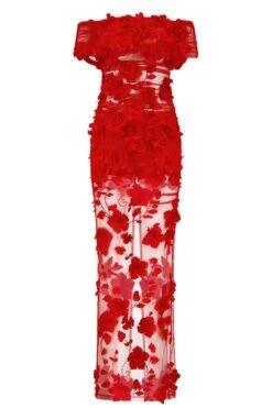 Florentina Floral 3D Red Roses Dress Dress -Luxury Evening Wear Store 14 244112f3 f211 40d0 a641 cc19be0c8bf5