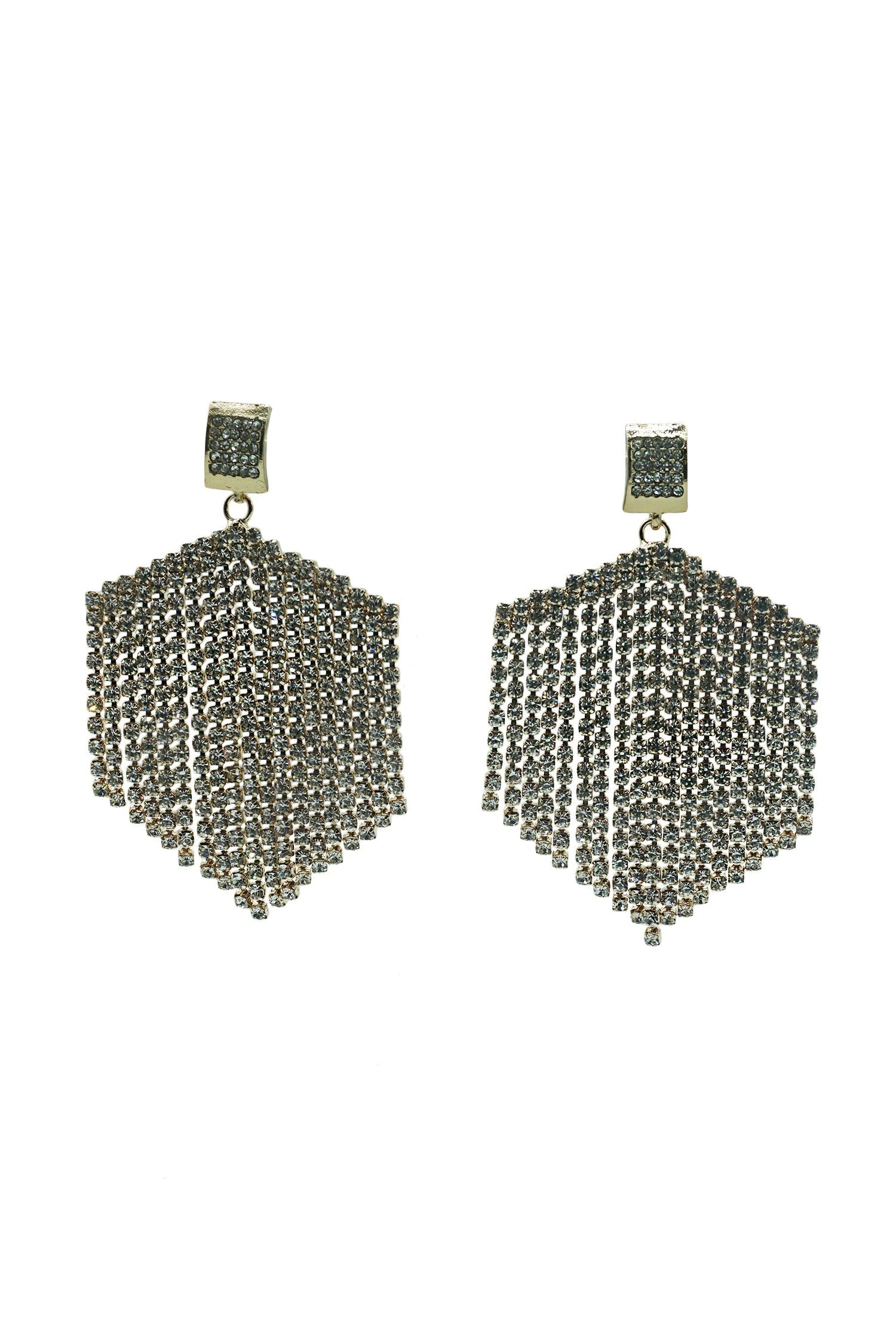 Elmira Gold Crystal Drop Earrings 6 Elmira Gold Crystal Drop Earrings - Image 6