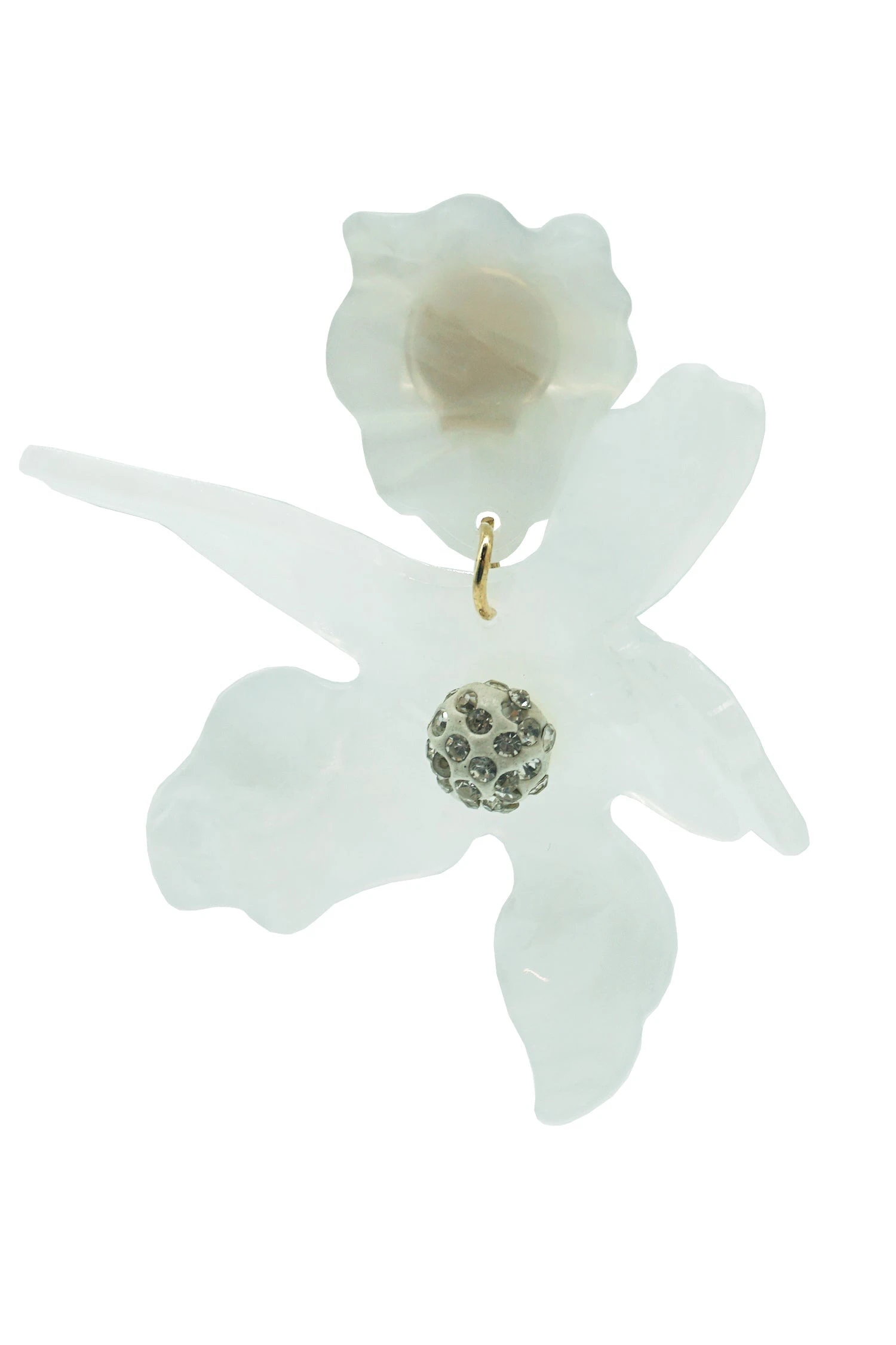 Adella White Flower Earrings 2 Adella White Flower Earrings - Image 2