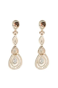 Manon Rose Gold Teardrop Earrings -Luxury Evening Wear Store 19 390ca986 cd00 4762 a0a3 54ed68b9fc9b
