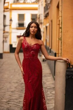 Florencita Sequin Gown - Deep Red -Luxury Evening Wear Store 207 70b2b828 6f4e 427a 81a8 21f7d8232b20