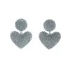 Dounia Silver Heart Earrings