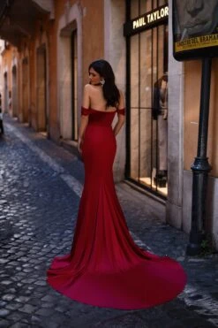 Lorenza - Wine Red -Luxury Evening Wear Store 252