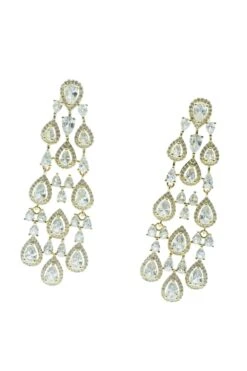 Juliet Gold Chandelier Earrings -Luxury Evening Wear Store 264 5bb1e9dd 0679 4bc4 9f37 607dd3e9cef1
