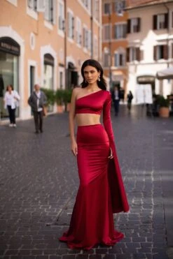 Miya - Wine Red -Luxury Evening Wear Store 266