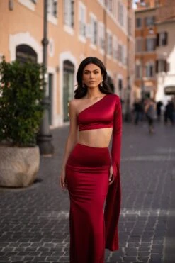 Miya - Wine Red -Luxury Evening Wear Store 269