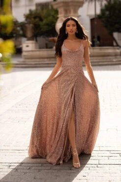 Prisilla Sequin Gown - Rose Gold 7 Prisilla Sequin Gown - Rose Gold -Luxury Evening Wear Store 302 cc58c20c 349b 4613 9847 f85808ca5d15