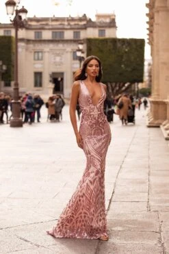 Raquel Sequin Gown - Pink 5 Raquel Sequin Gown - Pink -Luxury Evening Wear Store 36 9a2bb54f 4700 4846 a22b 000647e4dc74