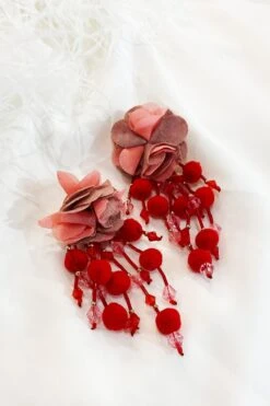 Shailee Multicoloured Flower Drop Earrings -Luxury Evening Wear Store 37 fb244b65 49f7 4197 9b19 d25934a767ff