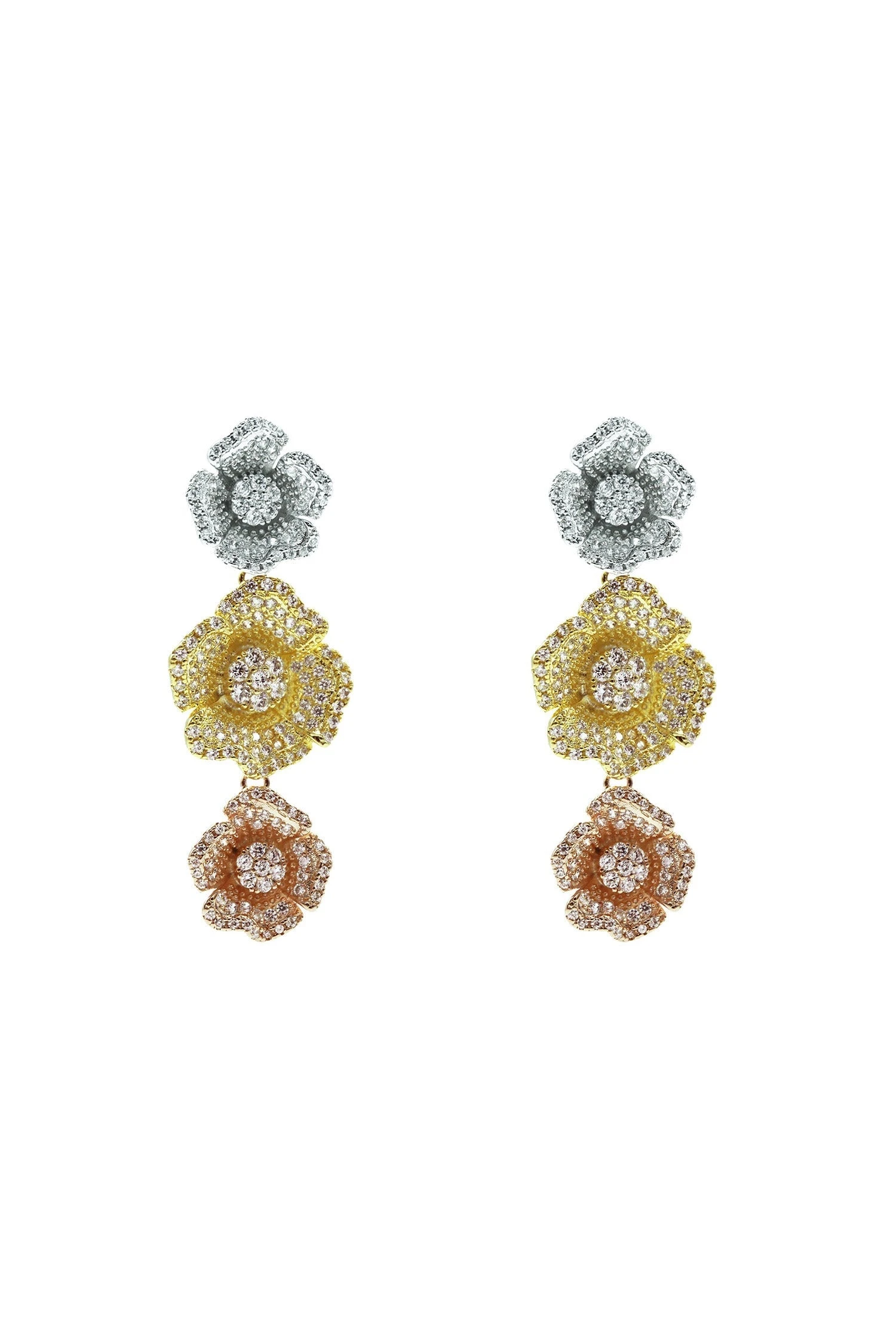 Perla Floral Trio Earrings 1 Perla Floral Trio Earrings