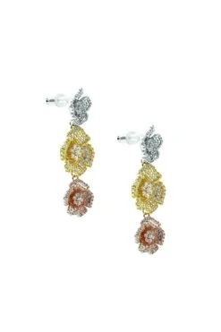 Perla Floral Trio Earrings 5 Perla Floral Trio Earrings -Luxury Evening Wear Store 406