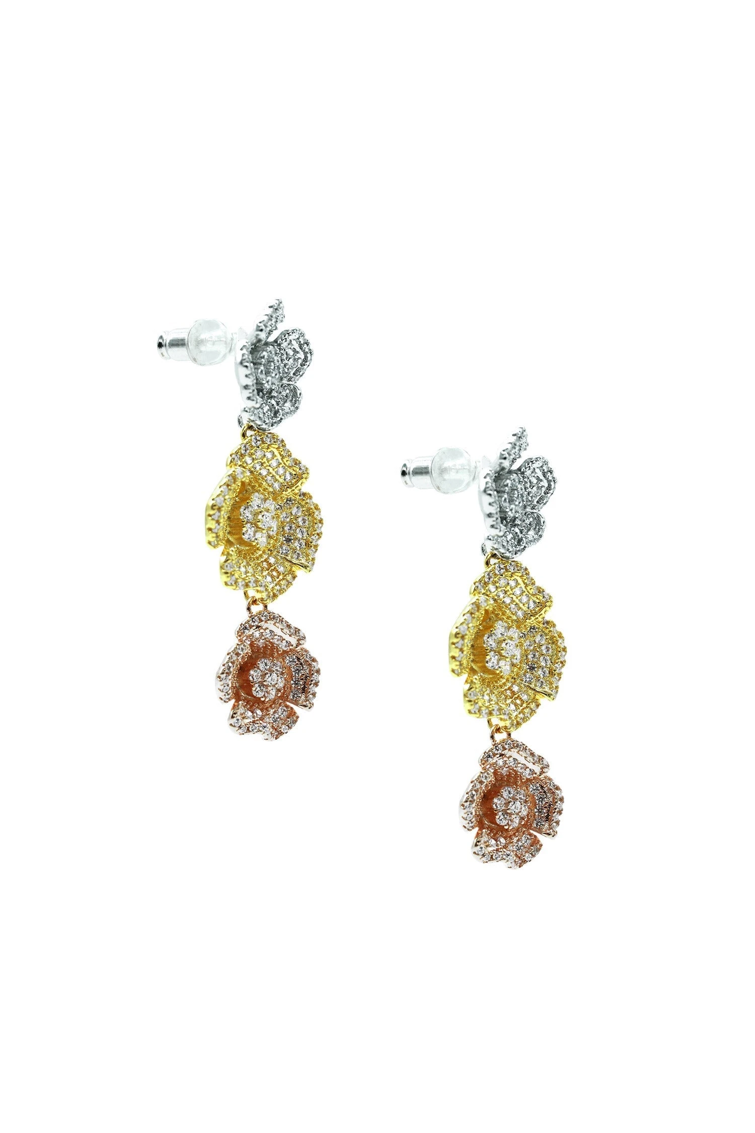 Perla Floral Trio Earrings 3 Perla Floral Trio Earrings - Image 3
