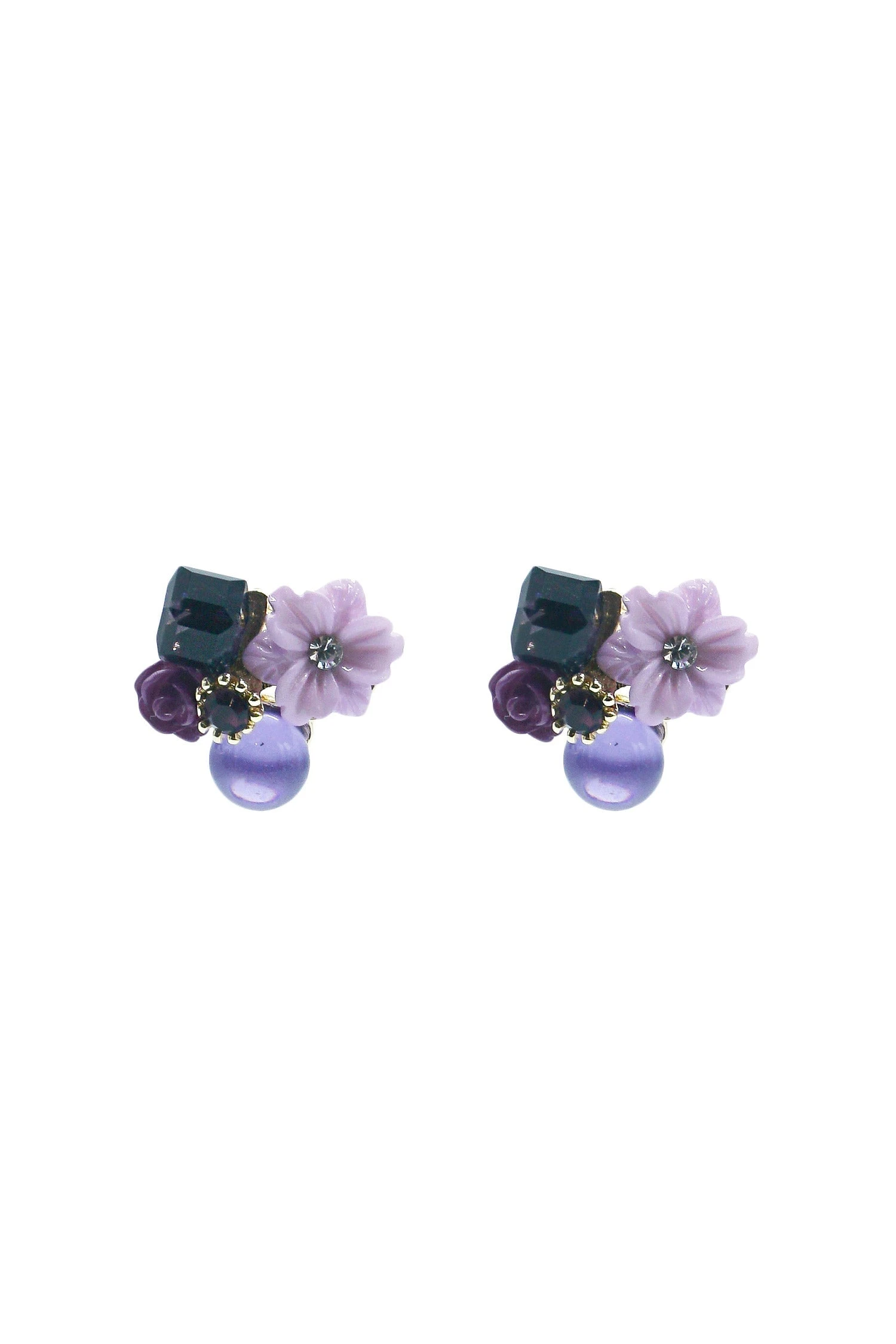 Adah Purple Flower Earrings 1 Adah Purple Flower Earrings