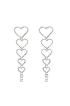 Paula Silver Heart Earrings