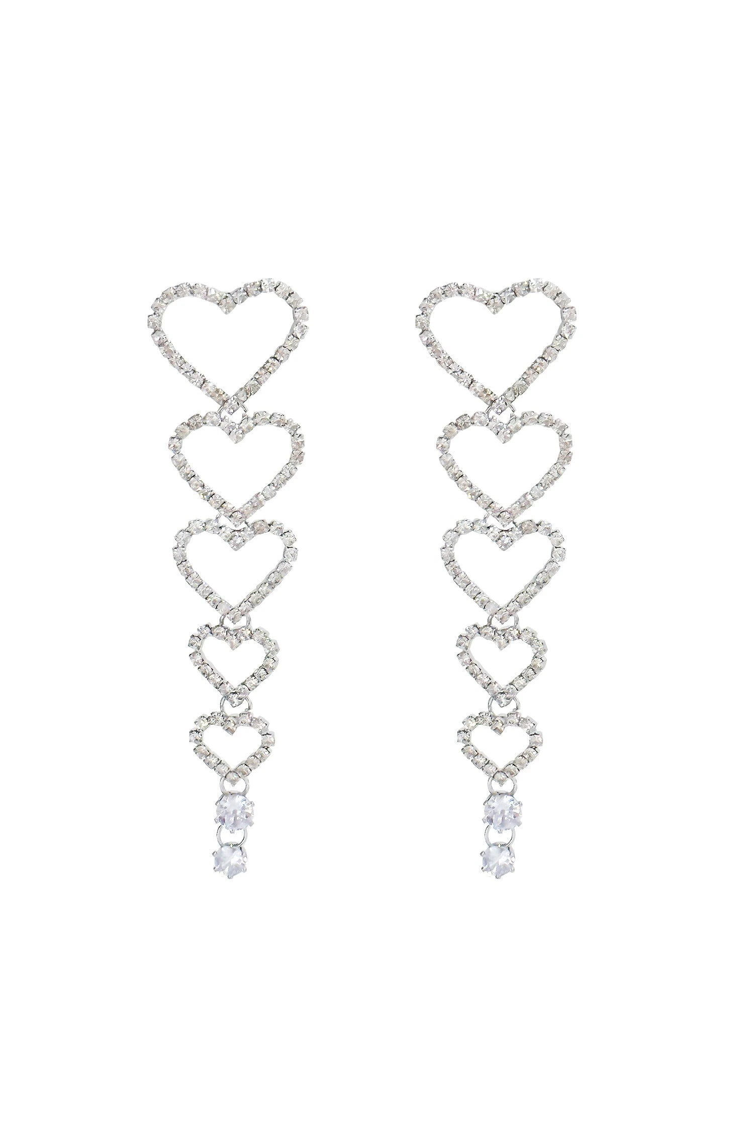 Paula Silver Heart Earrings 1 Paula Silver Heart Earrings