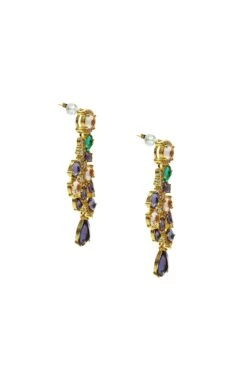 Marcelle Gold Embellished Statement Earrings -Luxury Evening Wear Store 54 c1d44087 8258 4292 b984 0e3e5ed05241
