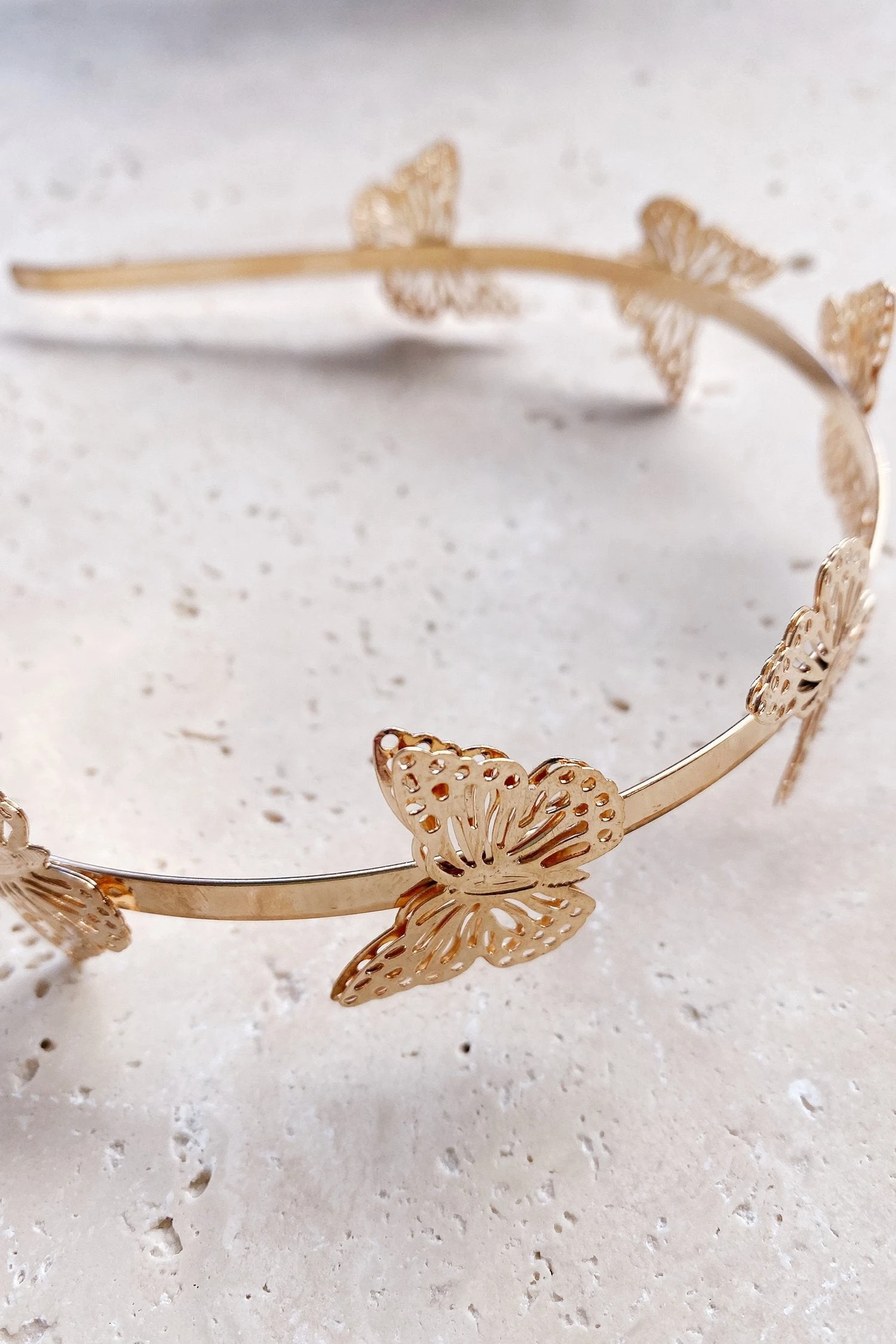Sevyn Rose Gold Butterfly Headband 4 Sevyn Rose Gold Butterfly Headband - Image 4