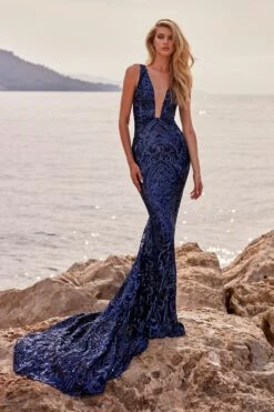 Salma - Navy -Luxury Evening Wear Store 97 5616f7be e8ba 49db 909f 22f0e36b733e