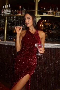 Jenny - Burgundy -Luxury Evening Wear Store ADORIA 23