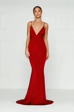 Selina - Wine Red -Luxury Evening Wear Store H6A5970 2