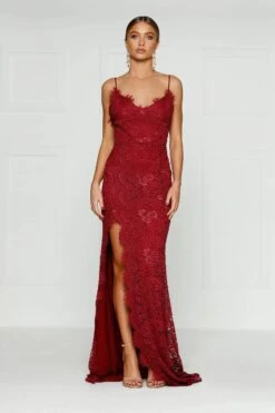 Layali - Burgundy 7 Layali - Burgundy -Luxury Evening Wear Store H6A5989 1
