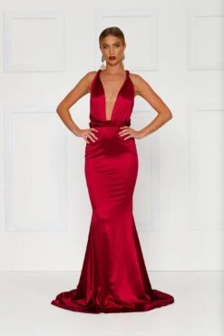 Lena - Wine Red 6 Lena - Wine Red -Luxury Evening Wear Store H6A9643