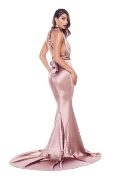 Lena - Rose Gold 7 Lena - Rose Gold -Luxury Evening Wear Store Lena RoseGold3