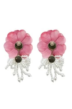 Elettra Pearl Flower Earrings -Luxury Evening Wear Store earrings130 2615f875 7013 48f0 9693 c93b35fd0000