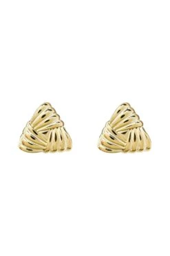 Elyse Gold Triangle Earrings -Luxury Evening Wear Store earrings217 8f469066 f4b8 4f09 84c9 e37e7d696dfd