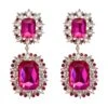 Katerina Fuchsia Diamante Earrings
