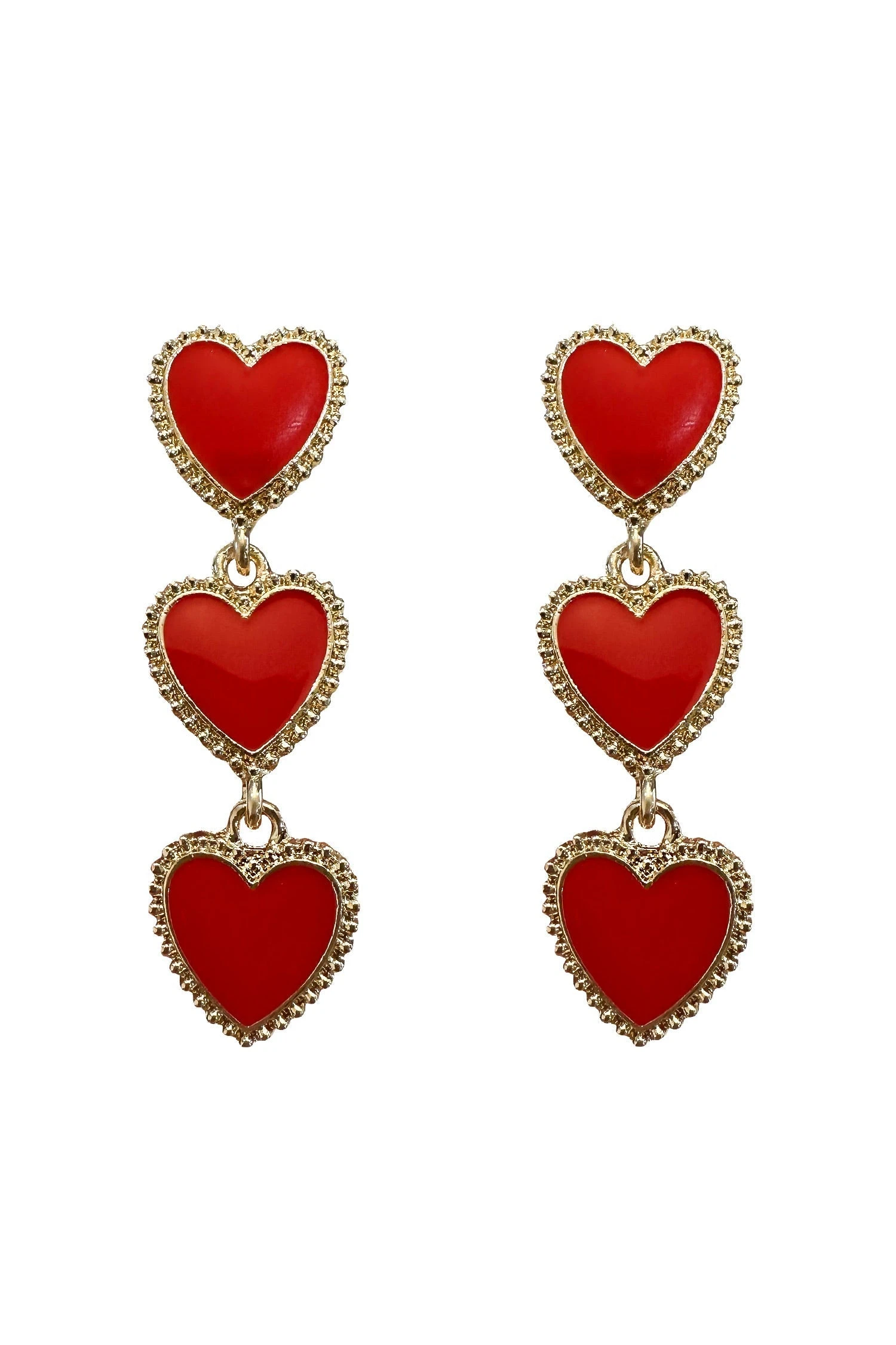 Shirley Red Heart Earrings 1 Shirley Red Heart Earrings