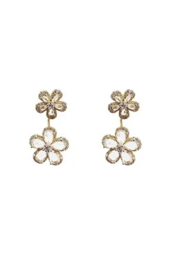 Blina Gold Flower Earrings -Luxury Evening Wear Store earrings251 9ba55378 6d18 42c8 986b ae4c580c4a6a
