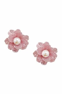 Nevali Pink Flower Earrings -Luxury Evening Wear Store earrings295 b91ee83f ab9d 4def bcdd 6326f08d1ddf