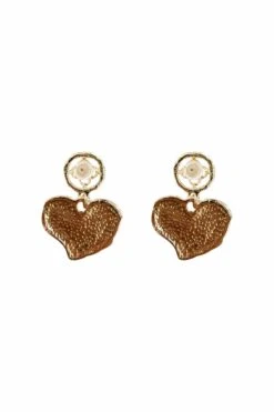 Ramiza White Drop Heart Earrings -Luxury Evening Wear Store earrings299
