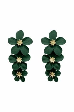 Carola Green Flower Earrings 9 Carola Green Flower Earrings -Luxury Evening Wear Store earrings303 b5245044 dc57 414f be75 49543016b223