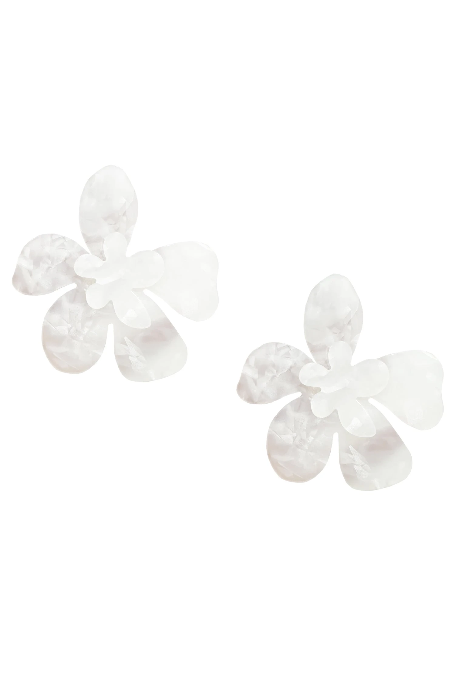 Kimberly White Statement Earrings 2 Kimberly White Statement Earrings - Image 2