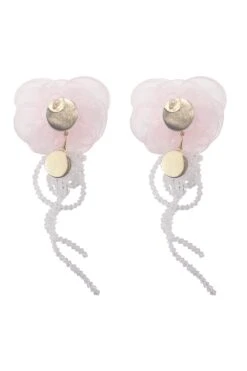 Ciana Pink Flower Earrings 8 Ciana Pink Flower Earrings -Luxury Evening Wear Store earrings338