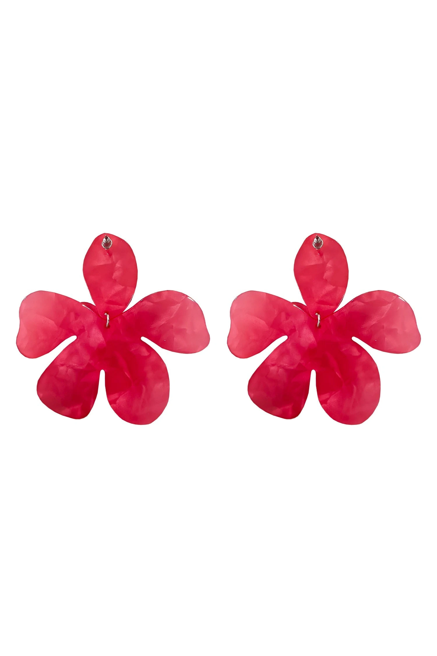 Kimberly Hot Pink Statement Earrings 3 Kimberly Hot Pink Statement Earrings - Image 3
