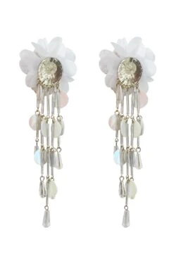 Anita White Earrings -Luxury Evening Wear Store earrings356