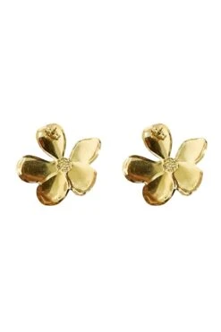Miuccia Gold Flower Earrings -Luxury Evening Wear Store earrings380