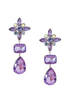 Jeannette Purple Gem Earrings -Luxury Evening Wear Store earrings44 cc59c401 572f 4360 b6ec d6429af01781
