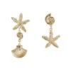 Cheryce Gold Shell Earrings