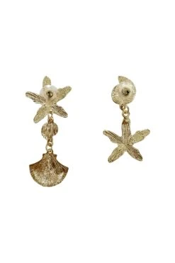 Cheryce Gold Shell Earrings -Luxury Evening Wear Store earrings54 dd921e38 0e46 4f6d b8c9 6ab973c96644