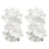 Meghan White Flower Drop Earrings
