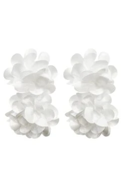 Meghan White Flower Drop Earrings -Luxury Evening Wear Store earrings86 8ca0c719 287e 4f38 973b dadea01117bf