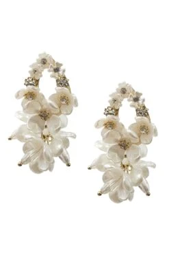 Madison White Flower Earrings -Luxury Evening Wear Store earrings93 904f43e8 5257 46b0 87af 4af7ba658dc1